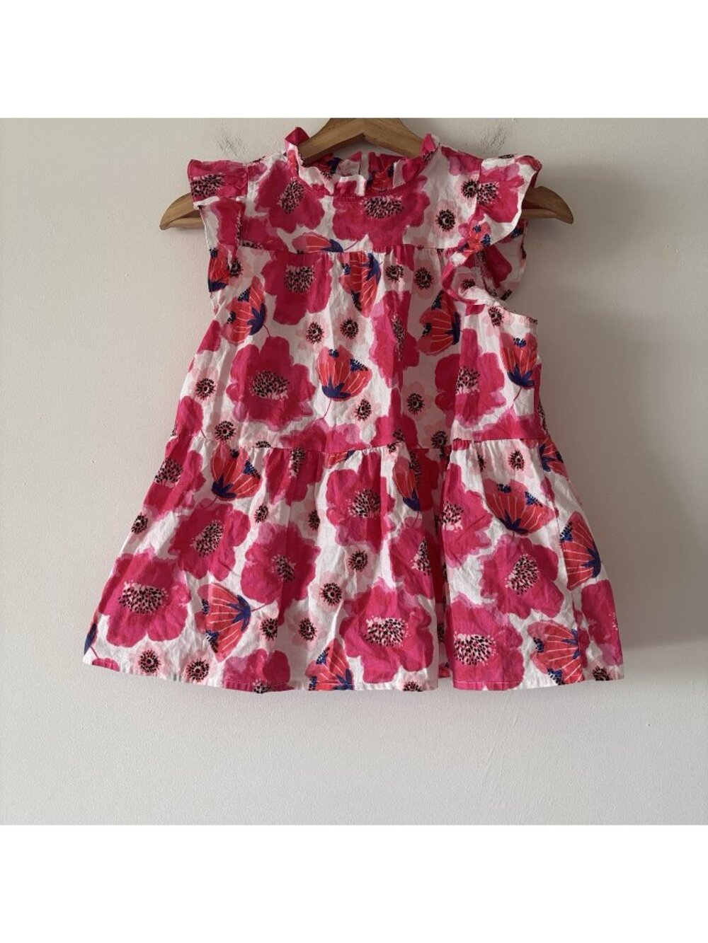 Shop‎ The Mint Girls Size Large Floral Print Blouse Top Preppy Resort Tropical